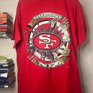 Vintage 1994 San Francisco 49ers Red Tee Shirt 100% cotton Size L